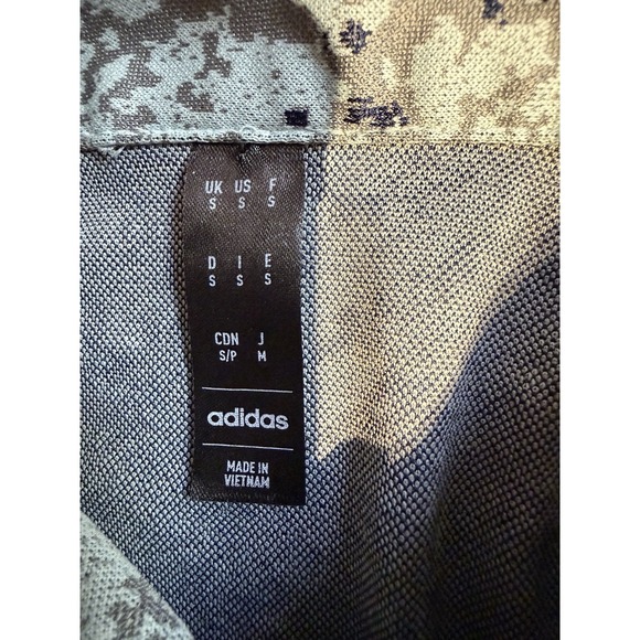 Adidas Polo Shirt Mens S Blue Digital Camouflage Golf All Over Print Performance - Picture 4 of 8